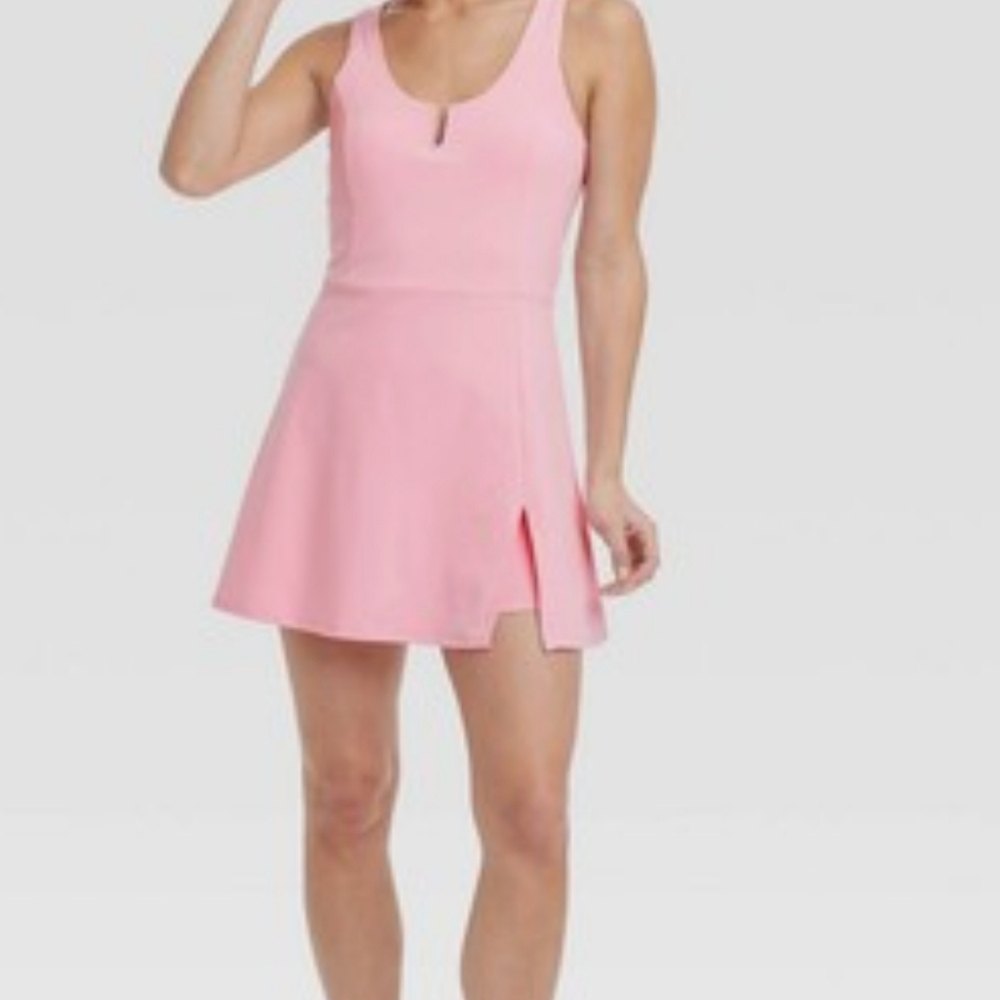 Chic Pink Sleeveless Mini Dress